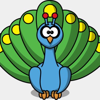 StudioFibonacci Cartoon peacock Thumbnail