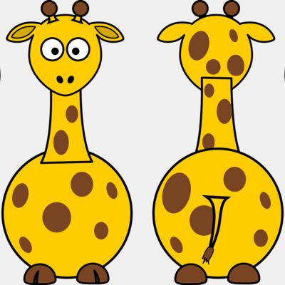 tobias Cartoon Giraffe  front back and side views  Thumbnail