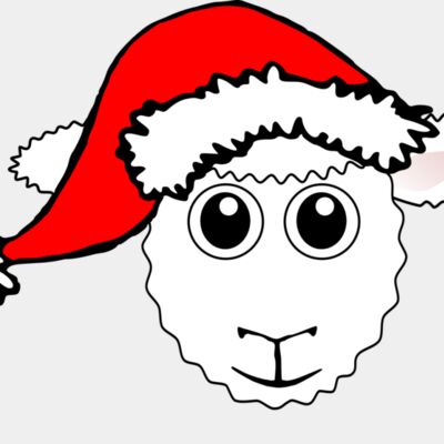 Sheep 01 Face Cartoon with Santa hat Thumbnail